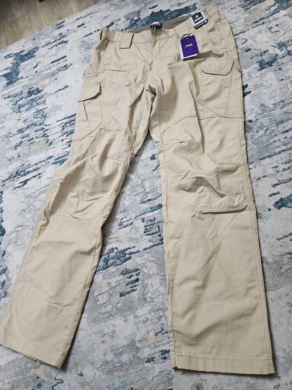 CQR Men's Brown Tactical Cargo Pants Ripstop Lightweight EDC Outdoor 36x34